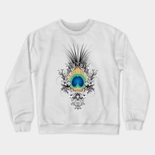 ornamental peacock feather with lush decor Crewneck Sweatshirt